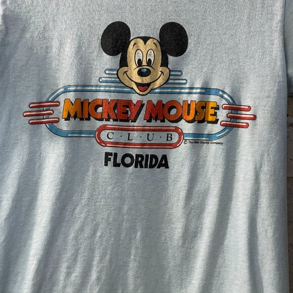 Vintage Mickey Mouse Club Florida T-Shirt | Disney Retro 80s Tee - Picture 1 of 10